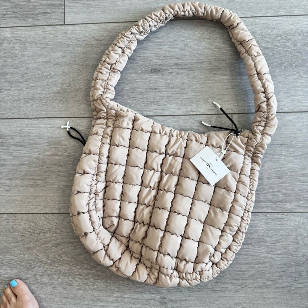 NWT Pretty Simple Carmen Hobo Tote Tan - Picture 5 of 7